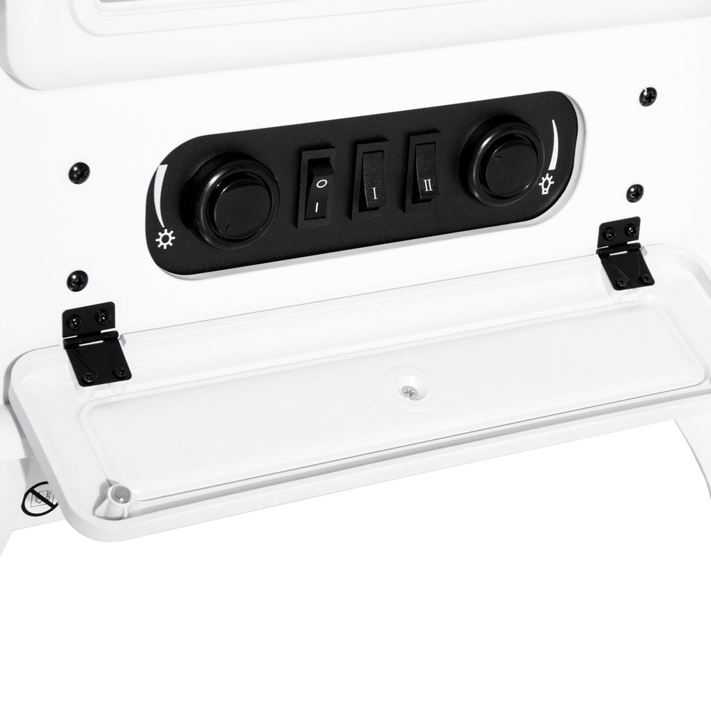 Fireplace Stove, Electric Fireplace Heater with Realistic LED Flames and Logs, 725W/1450W, White