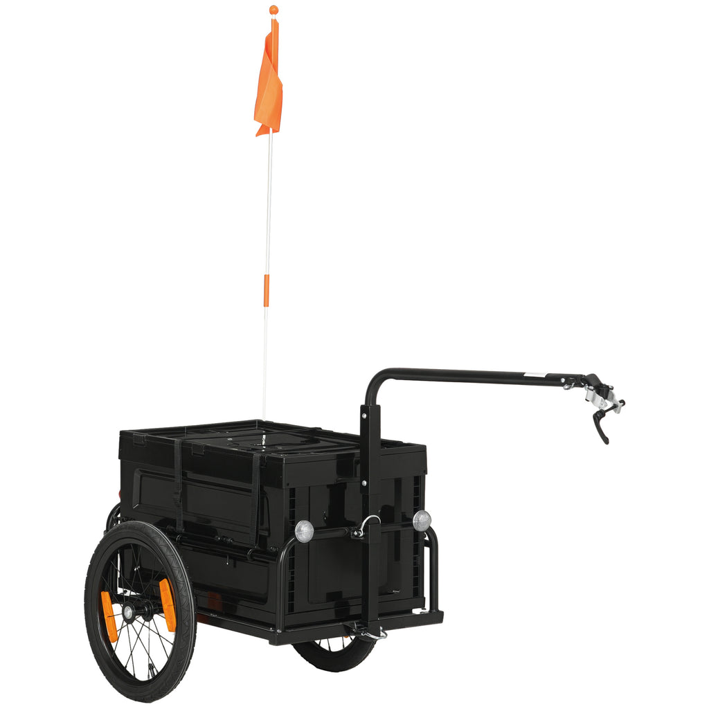 Trailer for Bike, Bicycle Cargo Trailer with Removable Storage Box, No Bottom