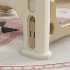 5 in 1 Rocking Horse for Toddlers 1-3 Years with Detachable Balance Board, Push Handle, Footrest, Cream White