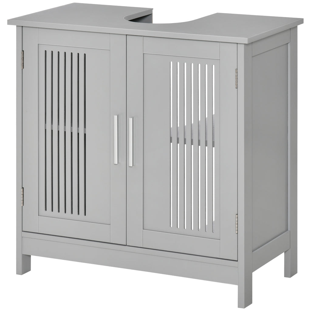Under Sink Pedestal Storage Bathroom Cabinet, Gray