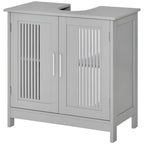 Under Sink Pedestal Storage Bathroom Cabinet, Gray