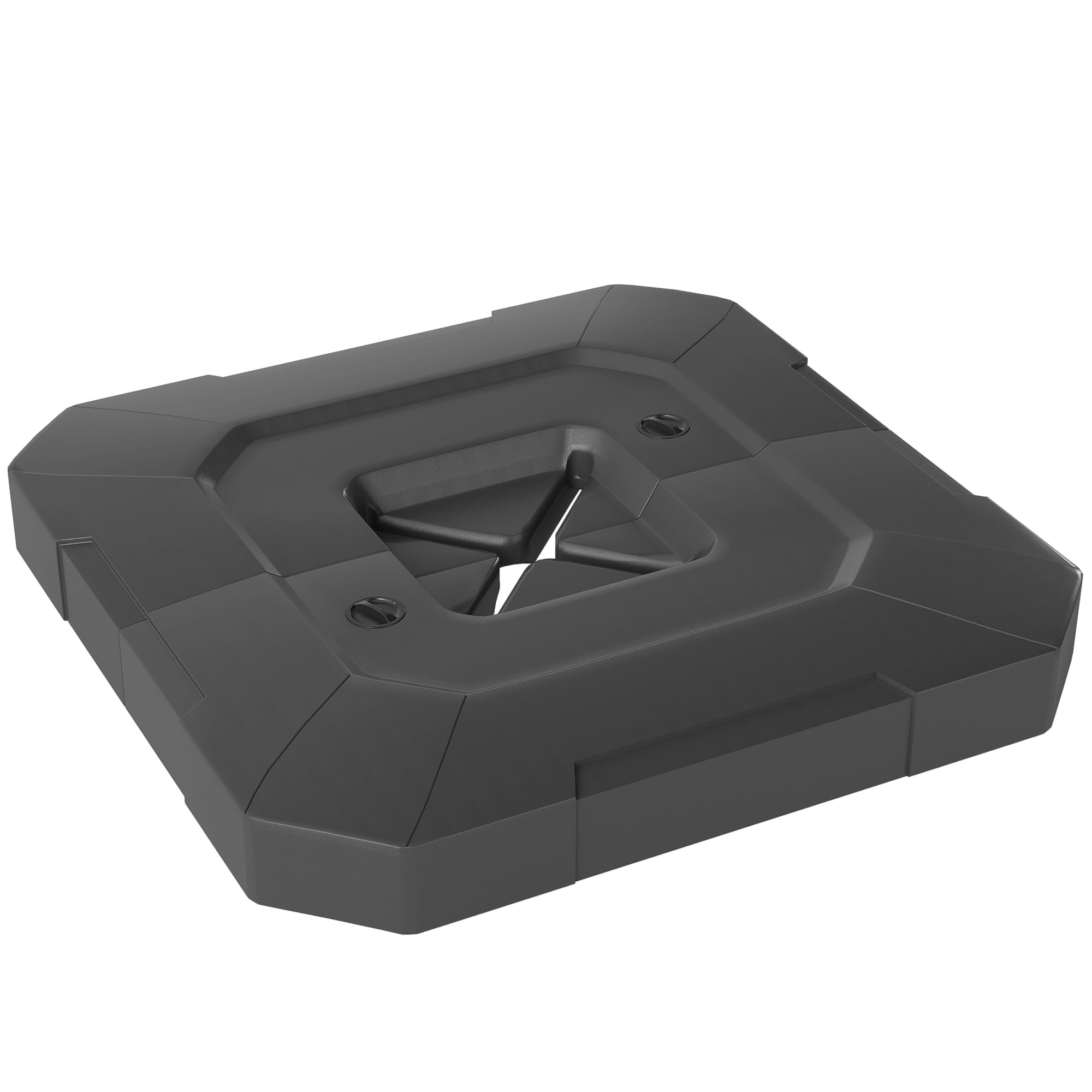 2-Piece Cantilever Umbrella Base Weight Set, 231 lb Water or Sand Fillable Outdoor Offset Umbrella Weights, Black