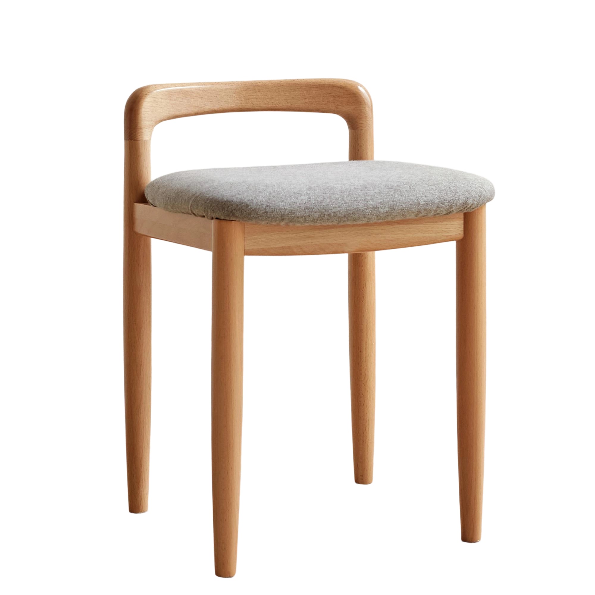 Practical Makeup Stool Bench with Clean-Lined Sturdy Frame, Compact Side Bench for Dining Room, 14″ L x 14.5″ W x 20.5″ H, Natural