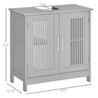 Under Sink Pedestal Storage Bathroom Cabinet, Gray