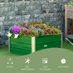 40'' Hexagon Raised Garden Bed, Outdoor Metal Planter Box with Gloves, for Backyard, Patio to Grow Vegetables, Herbs, and Flowers, Green