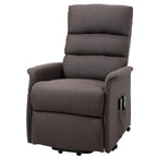 Power Lift Assist Recliner Chair for Elderly with Remote Control, Linen Fabric Upholstery, Brown