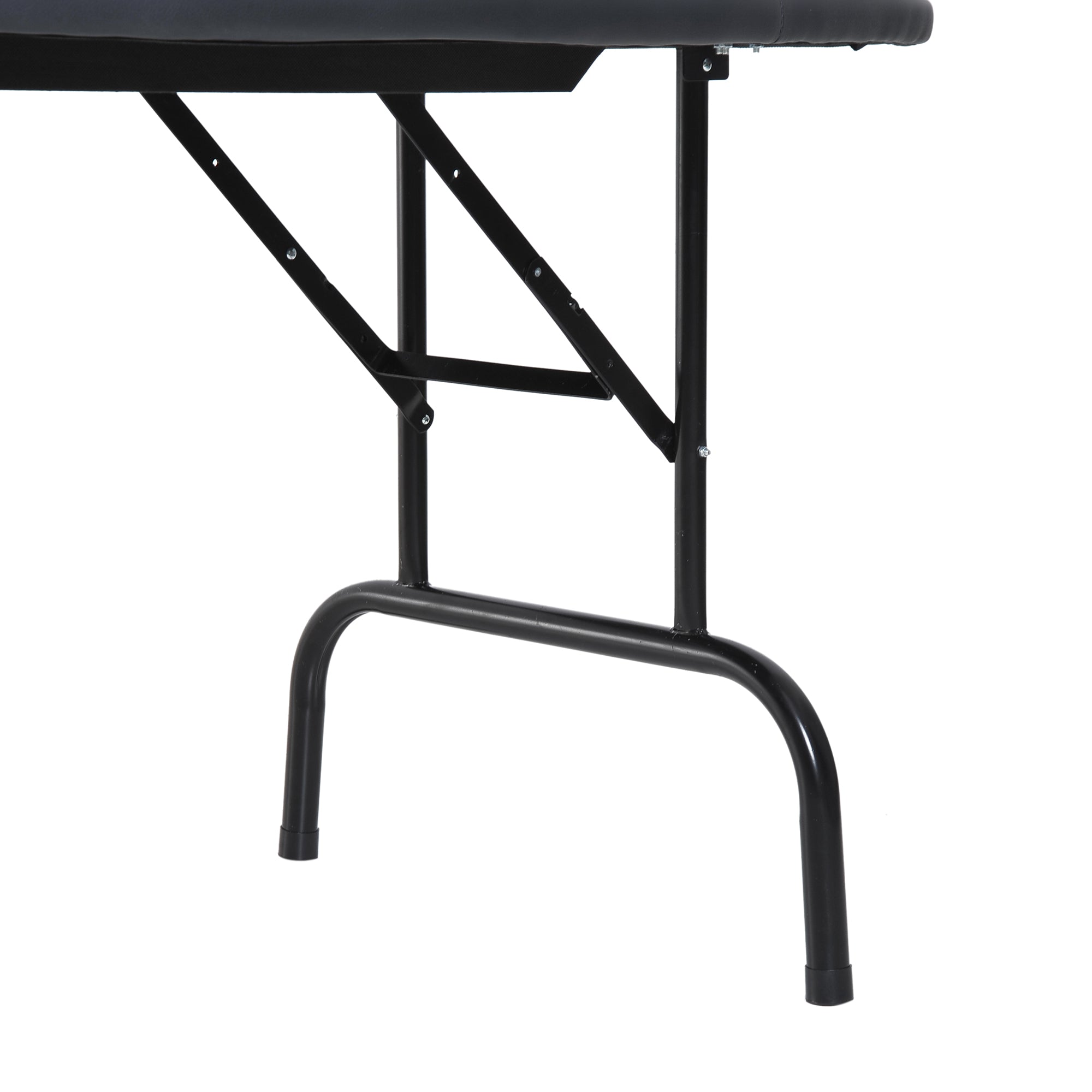 Poker Table Foldable, 72" Blackjack Table for 7 Players with Chip & Cup Holder, Blue Felt