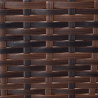 Rattan Porch Rocker w/ Plush Cushion, Gray