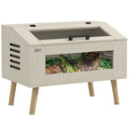 30 Gallon Reptile Tank, Top Opening Reptile Enclosure with Glass Windows for Snakes, Lizards Horned Frogs & Chameleons