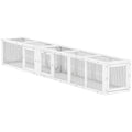 Wooden 98" Cat Tunnel for Outdoor with Combinable Design, 8 Doors, White