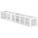 Wooden 98" Cat Tunnel for Outdoor with Combinable Design, 8 Doors, White
