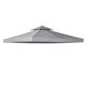 Gazebo Replacement Canopy for Model 01 -0153, 2-Tier Top Cover for 9.84' x 9.84' Gazebo, Gray (TOP ONLY)