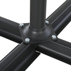 Umbrella Stand Fitting 2" Poles and Steel Base with 4 Fillable Plastic Weights, 4 Gal. Capacity Each - Black