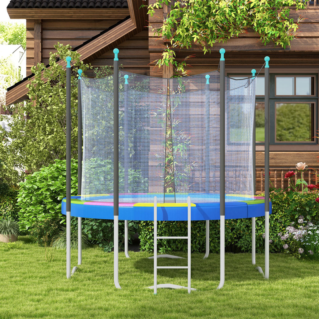 12FT Trampoline Spring Cover, Safety Trampoline Pad Replacement, Waterproof and Tear Resistant, All Weather Trampoline Accessories, No Holes for Pole, Multi Color