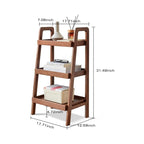 3-Tier Storage Shelf with Ladder-Style Shoe Rack, Waterproof Ladder Shelf with Easy-Clean Finish, 17.5″ L x 12.5″ W x 31.5″ H, Walnut