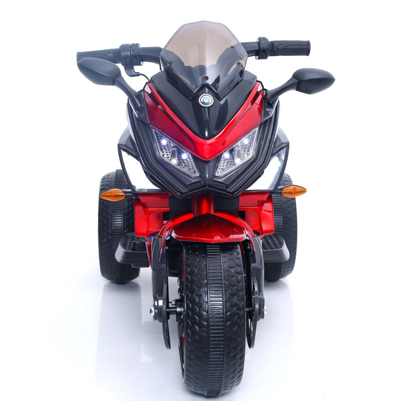 12V Kids Electric 3-Wheel Ride-On Motorcycle with Dual Motors, Manual Throttle, Motorbike for Ages 3-5, 43.5″ L x 23.5″ W x 29″ H, Red