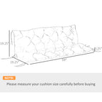 59" x 38" Tufted Bench Cushion for Outdoor Furniture, 3-Seater Replacement for Swing Chair, Patio Sofa/Couch, Black