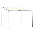 10' x 10' Steel Outdoor Pergola Gazebo, Patio Canopy with Weather-Resistant Fabric and Drainage Holes for Backyard, Deck, Garden, Cream White