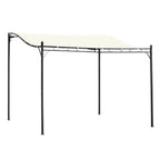 10' x 10' Steel Outdoor Pergola Gazebo, Patio Canopy with Weather-Resistant Fabric and Drainage Holes for Backyard, Deck, Garden, Cream White