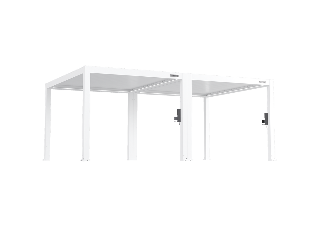 POWER+ PRO Gen 2 Motorized Pergola 13' x 23' White - 6063-T5 Aluminum, 165 MPH Wind, 50 PSF Snow