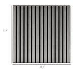 24"x24" Wood Panels for Wall, 4 Pack Acoustic Panels, Sound Absorbing Slat Wall For Interior Wall Decor, Home, Gray