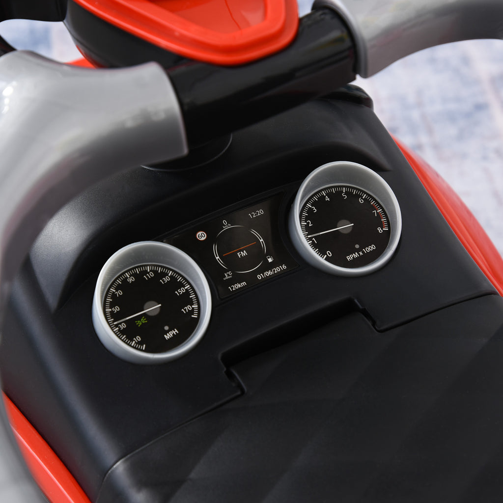 2 In 1 Push Cars for Toddlers Kid Ride on Push Car Stroller Sliding Car with Horn Music Light Function Secure Bar Ride on Toy for Boy Girl 1-3 Years Old Red