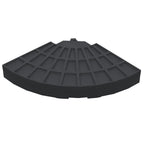 Large 4 Piece Round Fillable Weighted Offset Market Patio Umbrella Base