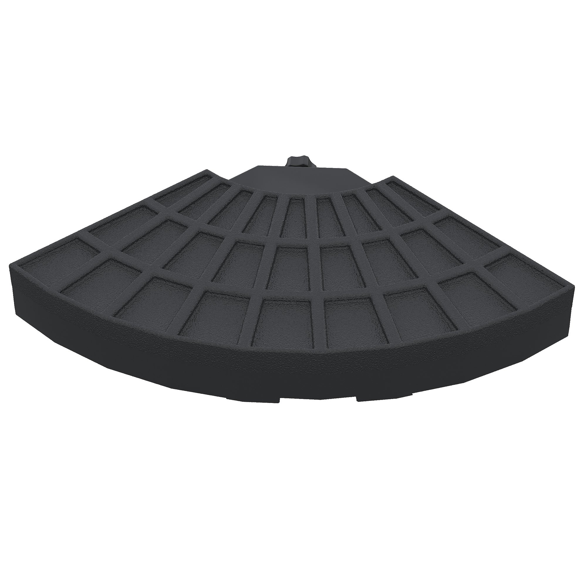 Large 4 Piece Round Fillable Weighted Offset Market Patio Umbrella Base