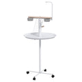 Bird Stand with Wheels, Perches, Feed Bowls, Round Tray for Parrot