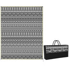 Outdoor Rug Carpet with USB Lights Reversible Patio Rug with Carry Bag for Camping 10' x 8'