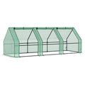 9' x 3' x 3' Portable Mini Greenhouse Outdoor Garden with Large Zipper Doors and Water/UV PE Cover, Green