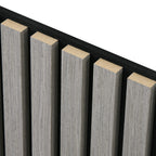 24"x24" Wood Panels for Wall, 4 Pack Acoustic Panels, Sound Absorbing Slat Wall For Interior Wall Decor, Home, Gray