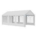 10' x 20' Heavy Duty Party Tent & Carport with Removable Sidewalls and Double Doors, Large Canopy Tent, Sun Shade Shelter, for Parties, Wedding, Outdoor Events, BBQ, White
