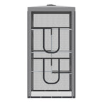 79"H Cat House Kitten Enclosure Mesh Playpen Steel Frame with 3 Platforms, 2 Doors and 4 Sandbags for Stability, Indoor/Outdoor