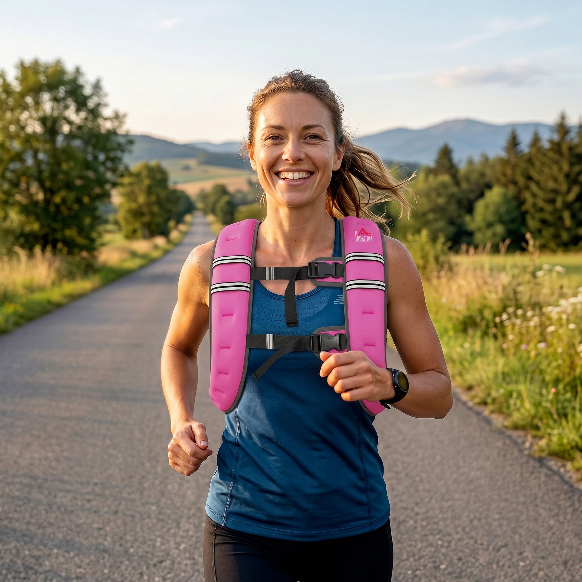 Body Weighted Vest with Pocket, Soft Skin-Friendly Weighted Workout Vest, Adjustable Weighted Running Equipment, 17.6 lbs., Pink