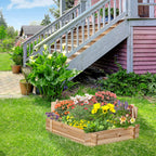 39'' x 36'' Screwless Raised Garden Bed, Hexagon Planter Box DIY Herb Garden