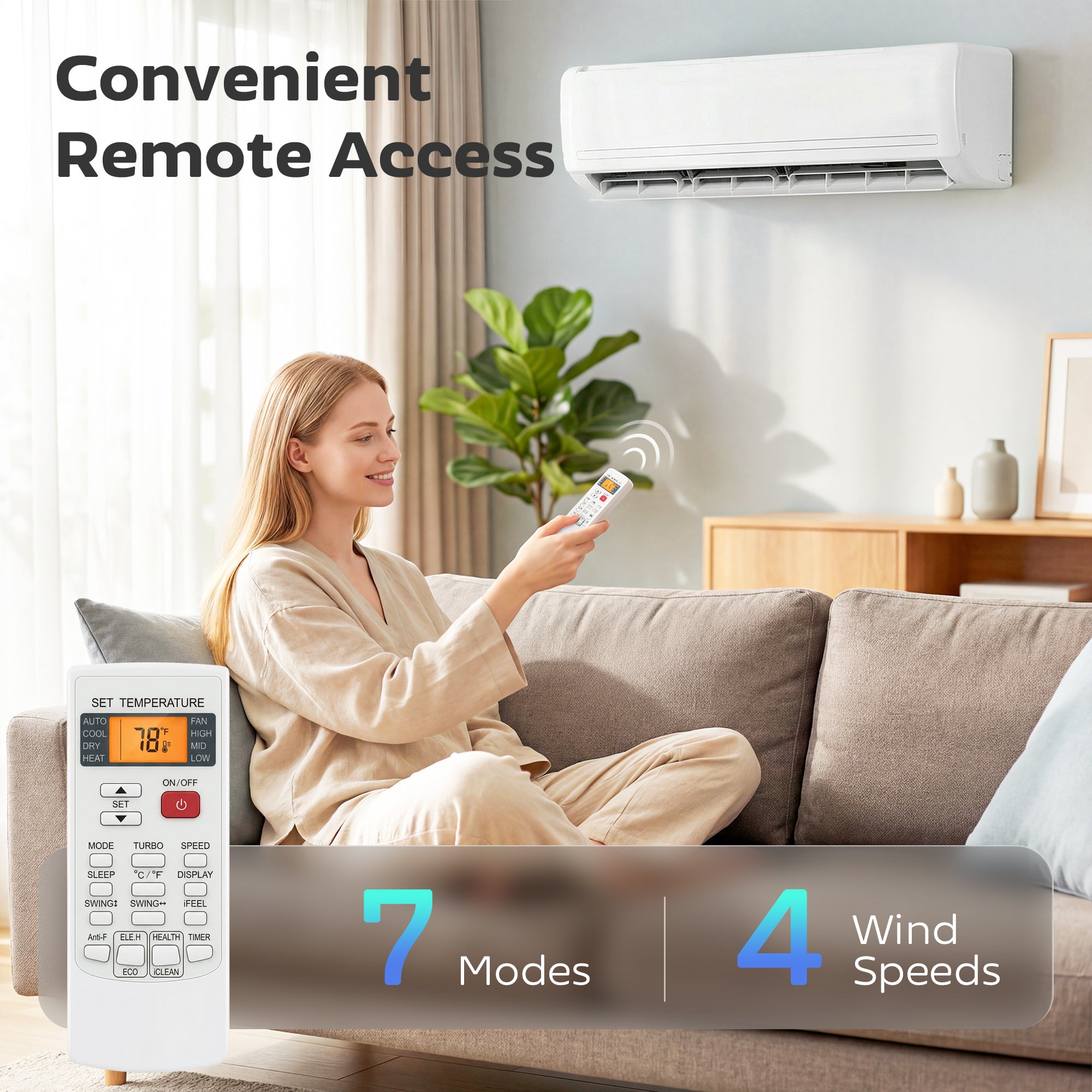 23000 BTU Mini Split Air Conditioner, 19 SEER2 230V Inverter AC Unit Cools up to 1500 Sq.Ft, Complete Installation Kit
