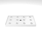 32" x 48" Shower Base with Durable No-Flex Construction, Acrylic 3-Wall Alcove Shower Pan with Center Drain, 48" L x 32" W x 3" H, Gloss White