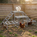 Chicken Roost Toys for Chickens Hens, Coop Accessories with Wood Stand, Ladder Platforms, for 10-15 Chickens