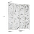 Screen Divider Room Divider Screen with Foldable Design for Indoor Bedroom Office 5.5' Rustic White
