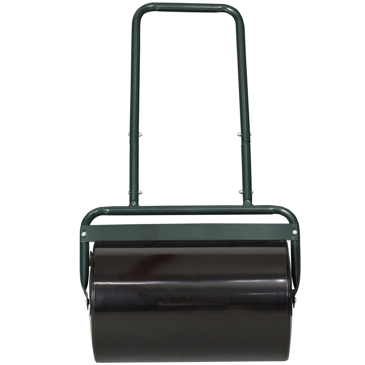 20-Inch Push/Tow Behind Lawn Roller Filled with 10 Gal Water or Sand for Flattening Sod in the Garden, Dark Green