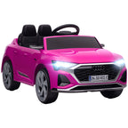 Q8 e-tron Sportback Licensed 12V Battery Powered Kids Electric Car w/ Spring Suspension, Soft Start, Pink