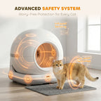 72L Automatic Litter Box, Self Cleaning Litter Box, App Control, Odor & Noise Control, Safety Sensors, Deodorant Gel