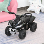 NO Power Kids Ride On Push Car, Ride Racer, Foot-to-floor Sliding Car, Walking ATV Toy with Music, Lights, for 1.5-3 Years Old, Black
