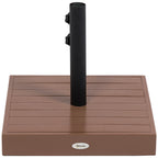 Patio Umbrella Base, 42 lbs. Concrete Heavy Duty Umbrella Base for 1.25/1.5" Poles, Coffee