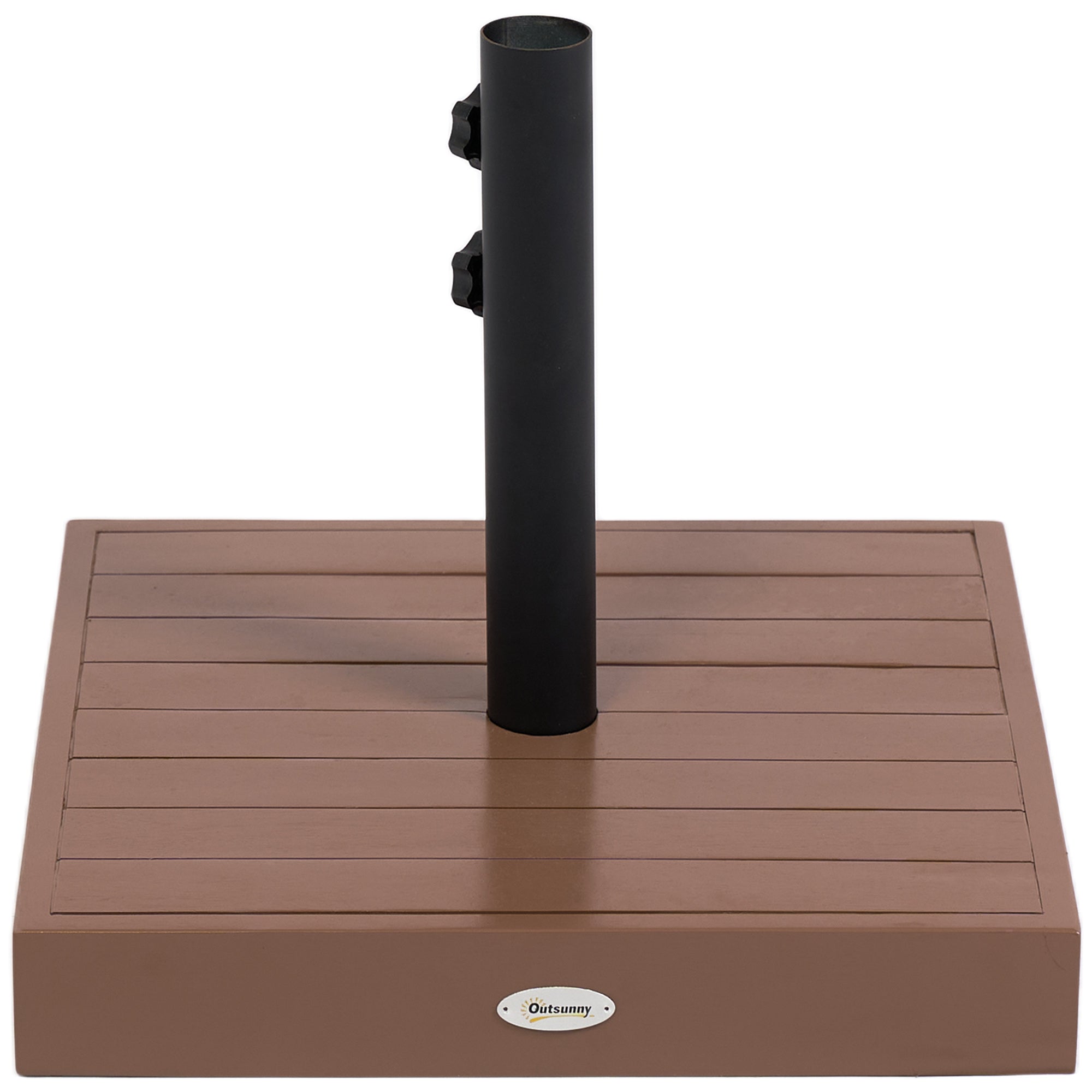 Patio Umbrella Base, 42 lbs. Concrete Heavy Duty Umbrella Base for 1.25/1.5" Poles, Coffee