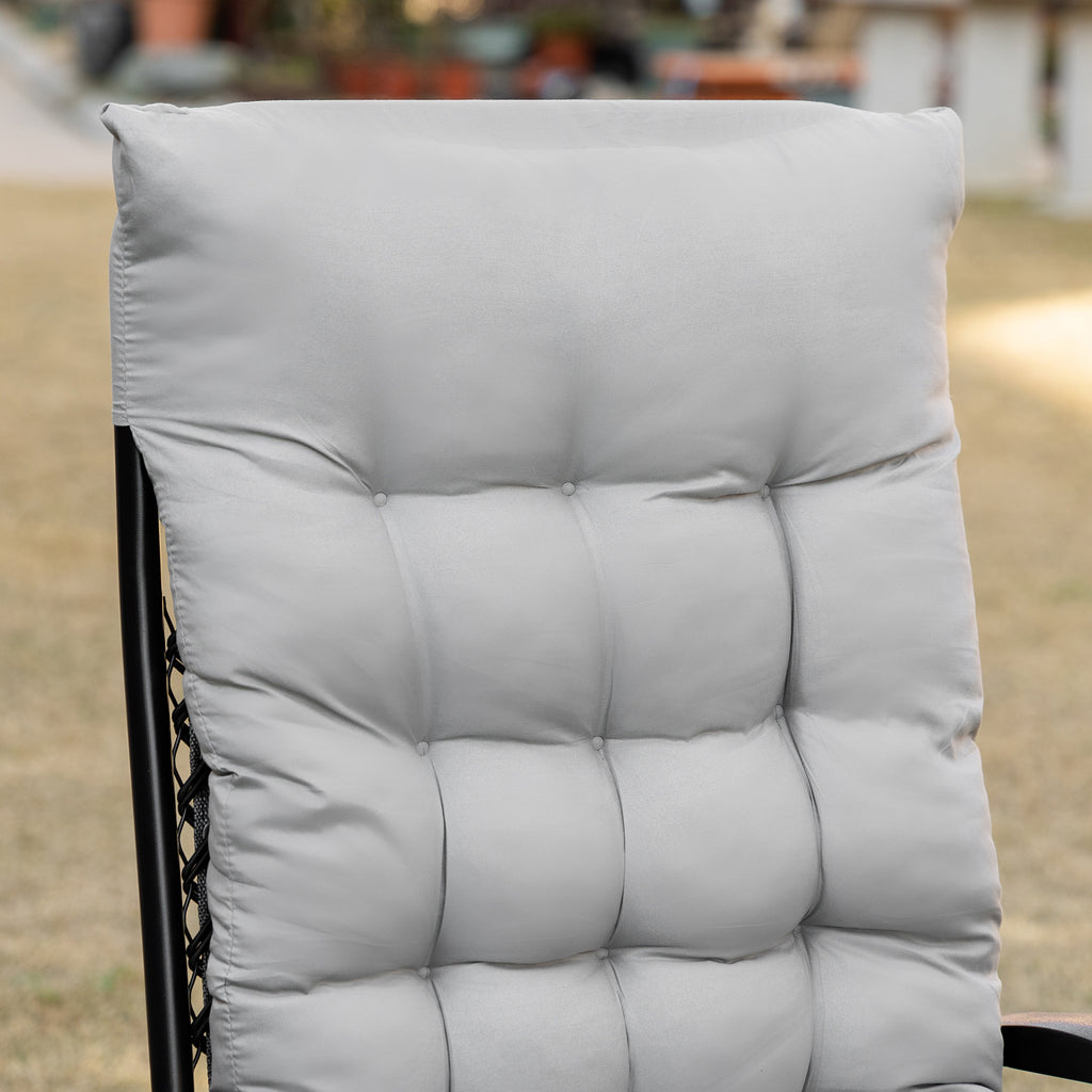 Padded Zero Gravity Chair, Folding Recliner Chair with Cup Holder Cushion, Gray