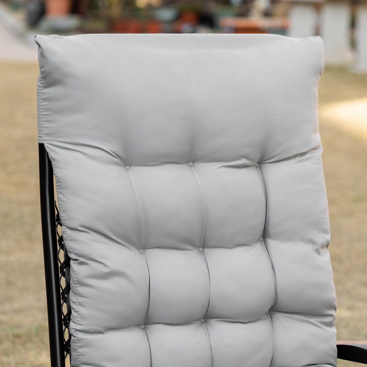 Padded Zero Gravity Chair, Folding Recliner Chair with Cup Holder Cushion, Gray