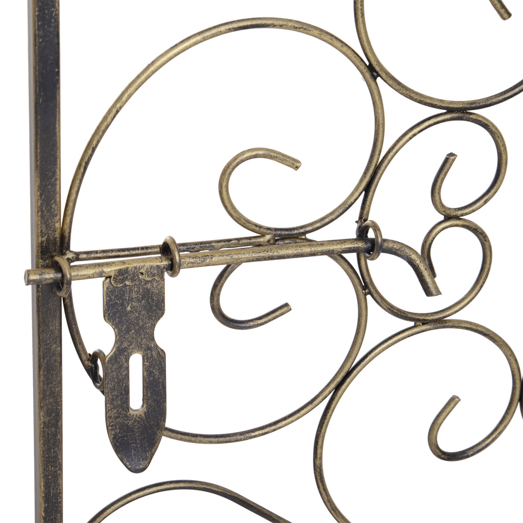 45 Bottle Wrought Iron Wine Rack Jail with Lock - Antique Bronze