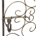 45 Bottle Wrought Iron Wine Rack Jail with Lock - Antique Bronze